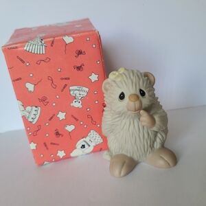 Vintage Precious Moments Birthday Club Hedgehog Collectible Porcelain Figurine